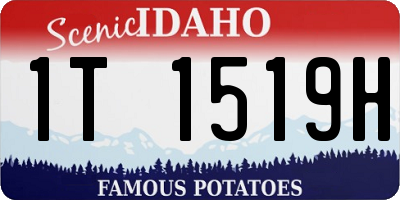 ID license plate 1T1519H
