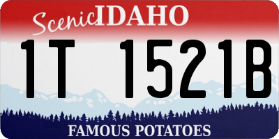 ID license plate 1T1521B