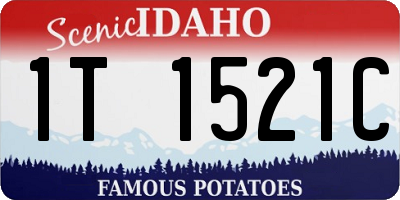 ID license plate 1T1521C