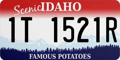 ID license plate 1T1521R