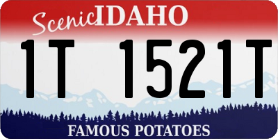 ID license plate 1T1521T