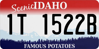 ID license plate 1T1522B
