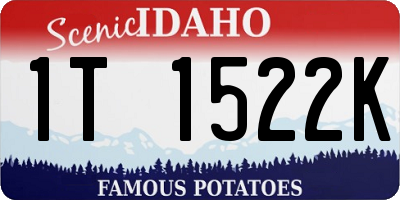 ID license plate 1T1522K