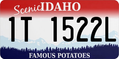 ID license plate 1T1522L