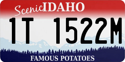 ID license plate 1T1522M