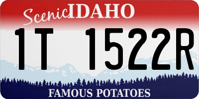 ID license plate 1T1522R