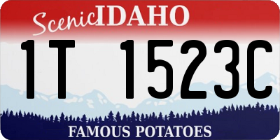 ID license plate 1T1523C