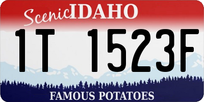 ID license plate 1T1523F