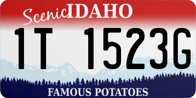 ID license plate 1T1523G