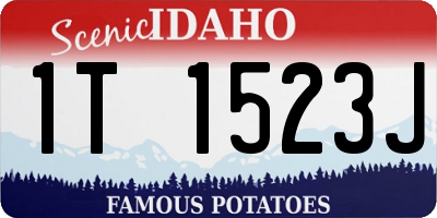 ID license plate 1T1523J