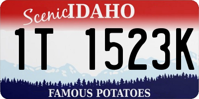 ID license plate 1T1523K