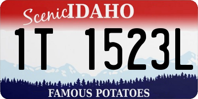 ID license plate 1T1523L