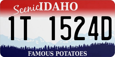 ID license plate 1T1524D