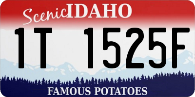 ID license plate 1T1525F
