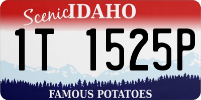 ID license plate 1T1525P