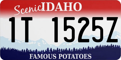 ID license plate 1T1525Z