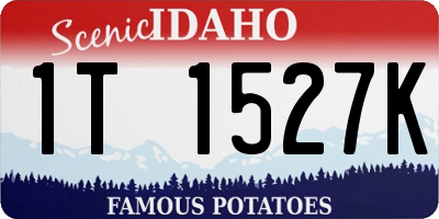 ID license plate 1T1527K