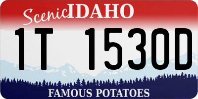 ID license plate 1T1530D