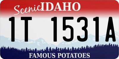 ID license plate 1T1531A