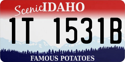 ID license plate 1T1531B