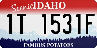 ID license plate 1T1531F