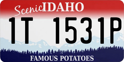 ID license plate 1T1531P