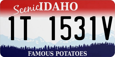 ID license plate 1T1531V