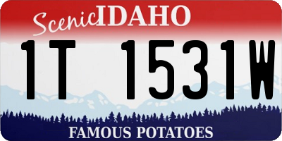 ID license plate 1T1531W