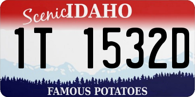ID license plate 1T1532D