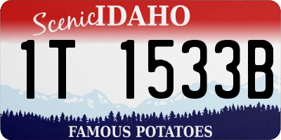 ID license plate 1T1533B