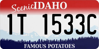 ID license plate 1T1533C