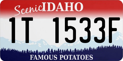 ID license plate 1T1533F