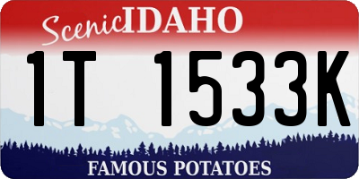ID license plate 1T1533K