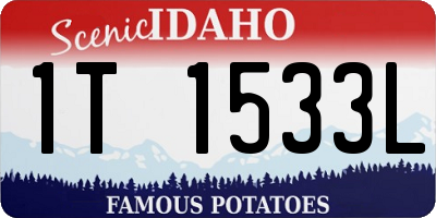 ID license plate 1T1533L