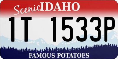 ID license plate 1T1533P