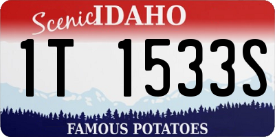 ID license plate 1T1533S
