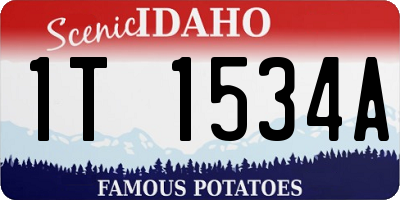 ID license plate 1T1534A