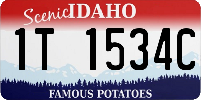 ID license plate 1T1534C