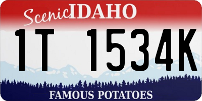 ID license plate 1T1534K