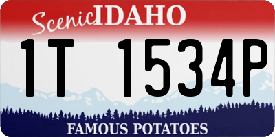 ID license plate 1T1534P