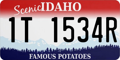 ID license plate 1T1534R
