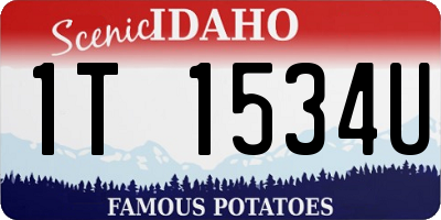 ID license plate 1T1534U
