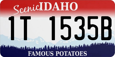 ID license plate 1T1535B