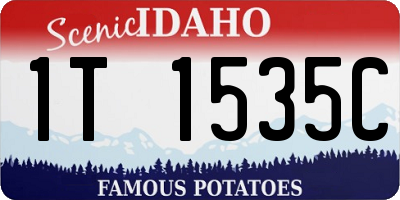 ID license plate 1T1535C