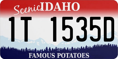 ID license plate 1T1535D