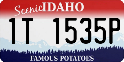 ID license plate 1T1535P