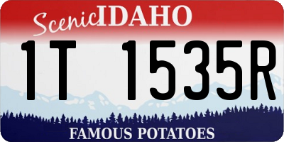 ID license plate 1T1535R