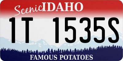 ID license plate 1T1535S