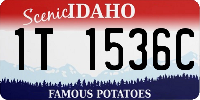 ID license plate 1T1536C