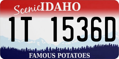 ID license plate 1T1536D